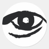 Het verlichte oog ronde sticker (Voorkant)