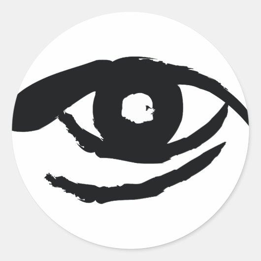 Het verlichte oog ronde sticker (Voorkant)