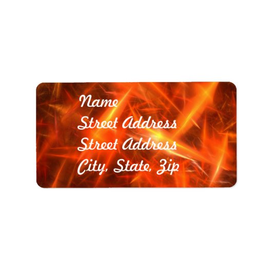het verlichten Oranje Abstracte Fractal Sticker va (Voorkant)
