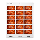 het verlichten Oranje Abstracte Fractal Sticker va (Full Sheet)
