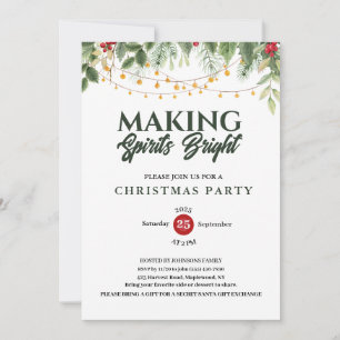 het verlichten van geesten Kerstfeest String Light Kaart