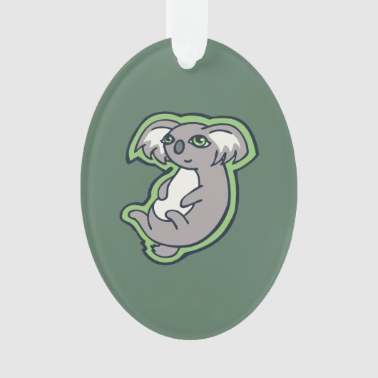 Het verlichten van het groene ontwerp van de Smile Ornament (voorkant)