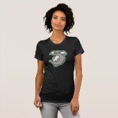 Het verlichten van het groene ontwerp van de Smile T-shirt (Voorkant volledig)