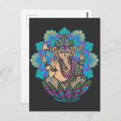 Het verlichten van olifantenMeditatie - Bloedboedd Briefkaart (Voorkant / Achterkant)