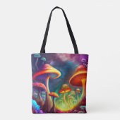 Het verlichten van wilde paddenstoelen tote bag (Achterkant)
