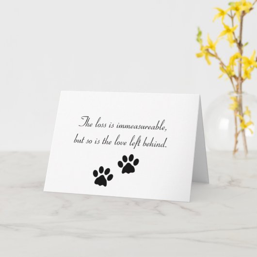 Het verlies is onmeetbaar... sympathiekaart kaart (Gele Bloem)