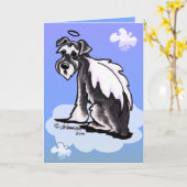 Het Verlies Schnauzer van het huisdier Kaart (Gele Bloem)