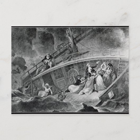 Het verlies van de Oost-Indiaman Briefkaart (Voorkant)