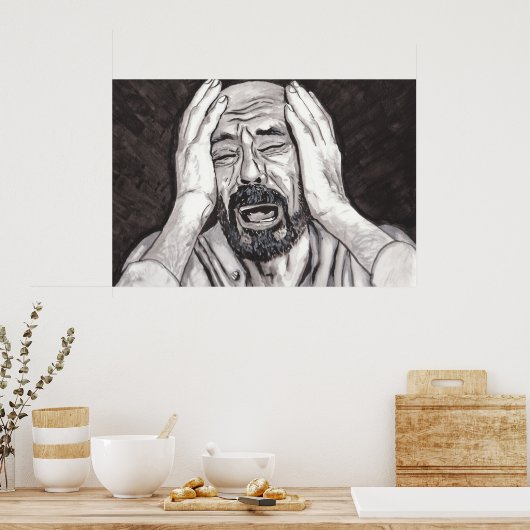 Het verlies van een geliefde, verdriet poster (Keuken)