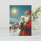 Het verlies van een hond met kerst kaart (Staand voorkant)