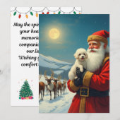 Het verlies van een hond met kerst kaart (Voorkant / Achterkant)