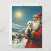 Het verlies van een huisdierhond tijdens kerst kaart (Voorkant)