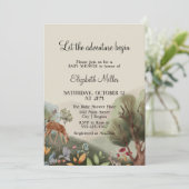 Het verliezen van geïllustreerde Bloembomen Deer B Kaart (Staand voorkant)