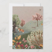 Het verliezen van geïllustreerde Bloembomen Deer B Kaart (Achterkant)