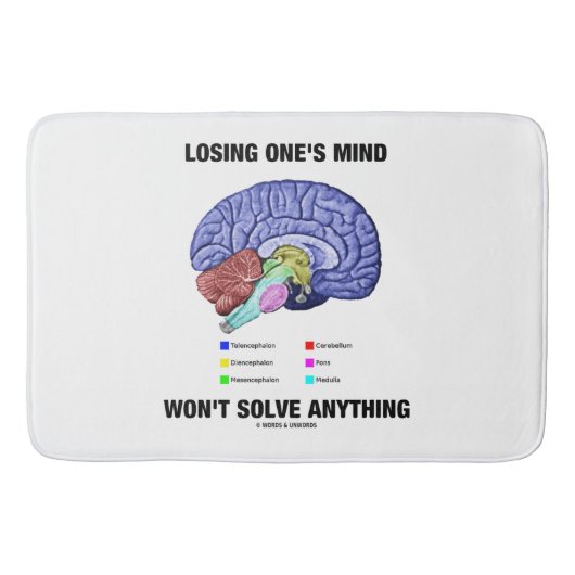Het verliezen van iemands geest lost niets hersens badmat (Voorkant)
