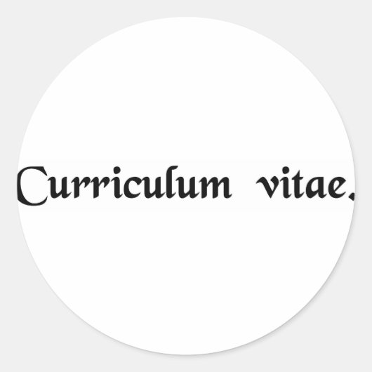 Het verloop van je leven ronde sticker (Voorkant)