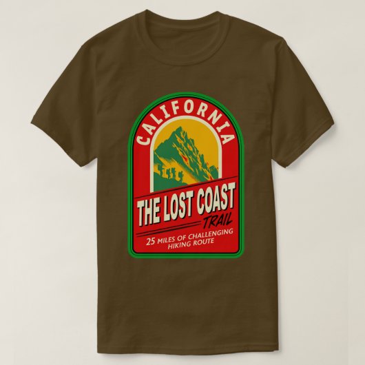 Het verloren kustpad Californië TShirt (Design voorkant)