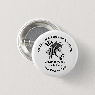 Het verloren Oude Adres van het Huis van de Famili Ronde Button 3,2 Cm