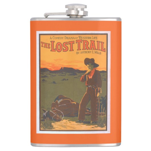 Het verloren spoor - Comedy drama Western leven Heupfles (Voorkant)