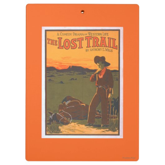 Het verloren spoor - Comedy drama Western leven Klembord (Achterkant)