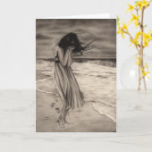 Het verloren Wenskaart van Voetstappen Kaart (Gele Bloem)