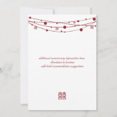 Het Verloving Dinner van de Lantaarns van het dubb Kaart (Achterkant)