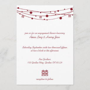 Het Verloving Dinner van de Lantaarns van het dubb Kaart