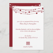 Het Verloving Dinner van de Lantaarns van het dubb Kaart (Voorkant / Achterkant)