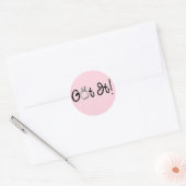 Het Verloving Ring Ronde Sticker (Envelop)