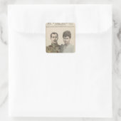 Het Verloving van Albert Victor Duke van Vierkante Sticker (Tas)