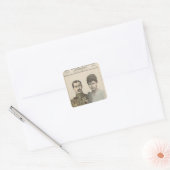 Het Verloving van Albert Victor Duke van Vierkante Sticker (Envelop)