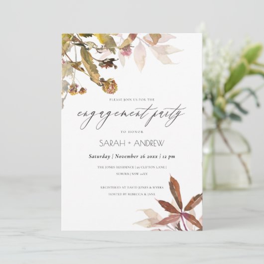 Het Verloving van de Boom van de Herfst van Rust O Bedankkaart (Staand voorkant)