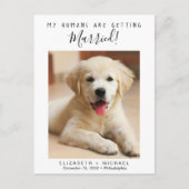 Het Verloving van de Foto van het Pet sparen de Da Aankondigingskaart (Voorkant)