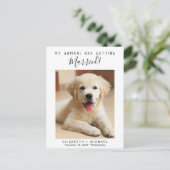 Het Verloving van de Foto van het Pet sparen de Da Aankondigingskaart (Staand voorkant)