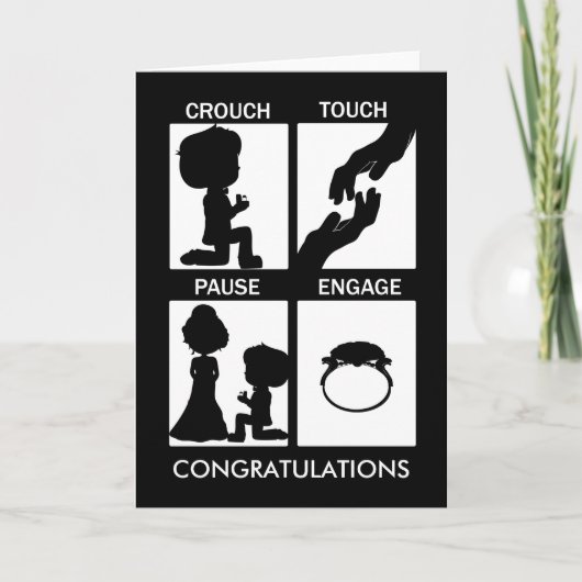 Het Verloving van de Gelukwensen van Themed van Kaart (Voorkant)