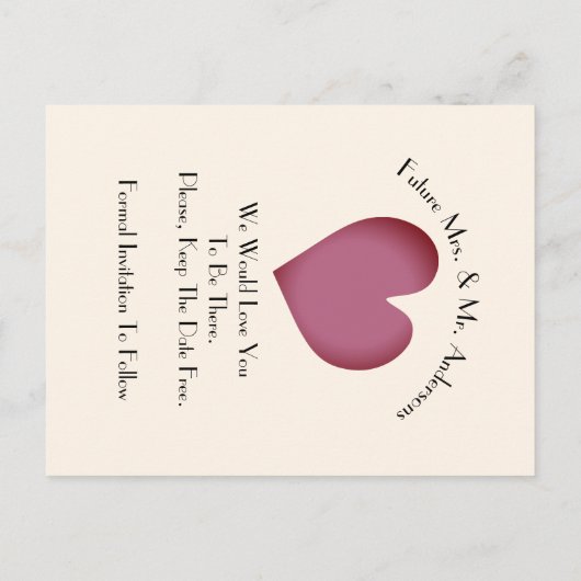 Het Verloving van de klap & bewaart het Briefkaart (Achterkant)