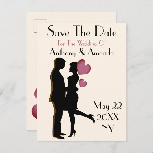 Het Verloving van de klap & bewaart het Briefkaart (Voorkant / Achterkant)