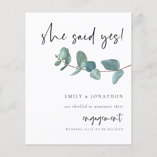 Het Verloving van Eucalyptus was een goed idee. (Voorkant)