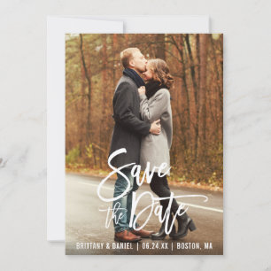 Het Verloving van het Manuscript van de borstel sp Save The Date