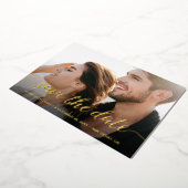 Het Verloving van het Manuscript van Elegant Foto  Folie Feestdagenkaart (Gedraaid)