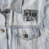 Het Verloving Vierkante Button 5,1 Cm (In situ)