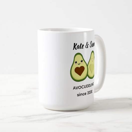 Het vermijden van aangepaste paar Mok (Voorkant rechts)