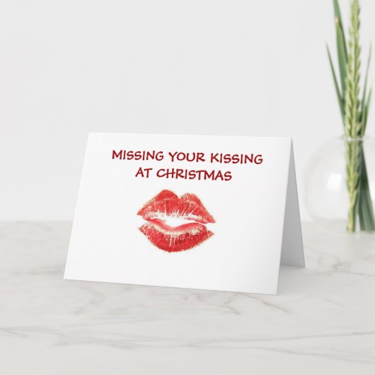 HET VERMIJDEN VAN UW KISSING BIJ CHRISTMAS/EN HUGS FEESTDAGEN KAART (Voorkant)