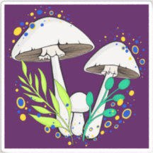 Het vernietigen van Angel Mushroom Vinyl Sticker