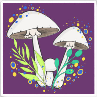 Het vernietigen van Angel Mushroom Vinyl Sticker