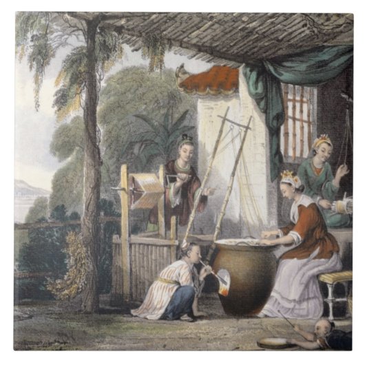 het vernietigen van de Chrysaliden en het afrollen Tegeltje (Voorkant)
