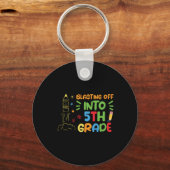 Het vernietigen weg in vijfde rang Grappige 5e ran Sleutelhanger (Voorkant)