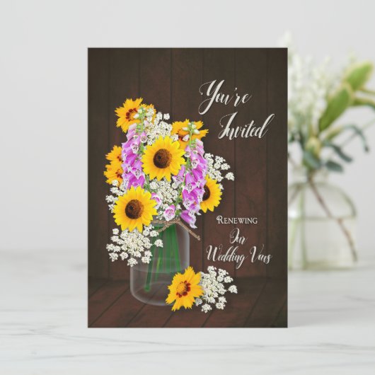 Het vernieuwen van onze bruiloft - Uitnodiging van (Staand voorkant)