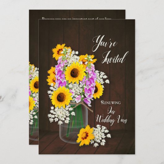 Het vernieuwen van onze bruiloft - Uitnodiging van (Voorkant / Achterkant)