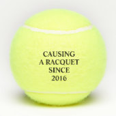 Het veroorzaken van een Racquet sinds Gepersonalis Tennisballen (Achterkant)